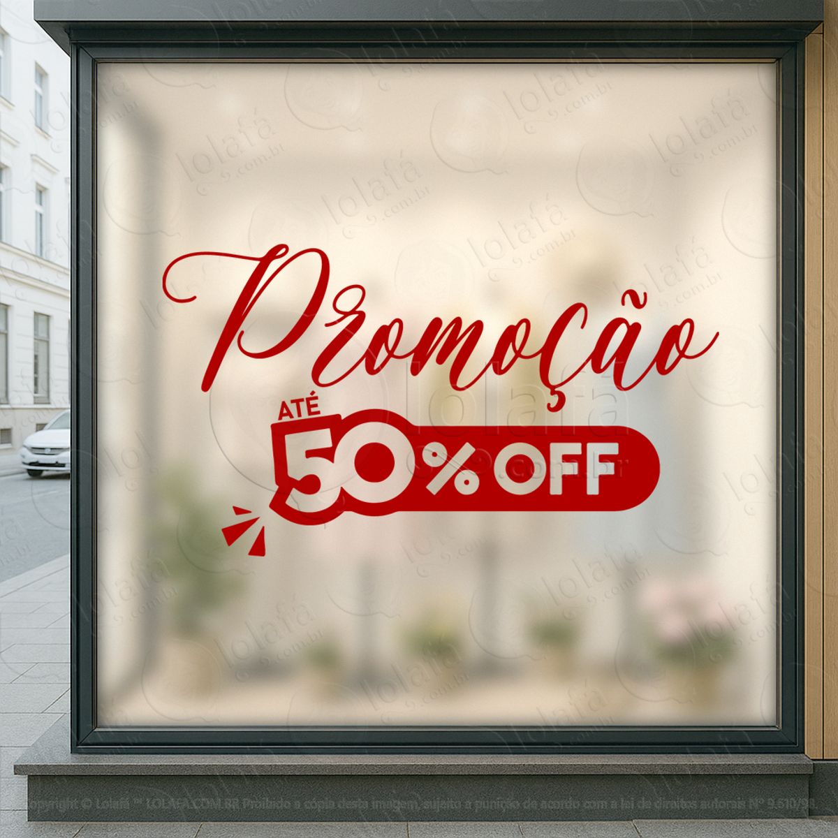 frase promoção desconto adesivos para vitrine mod:544
