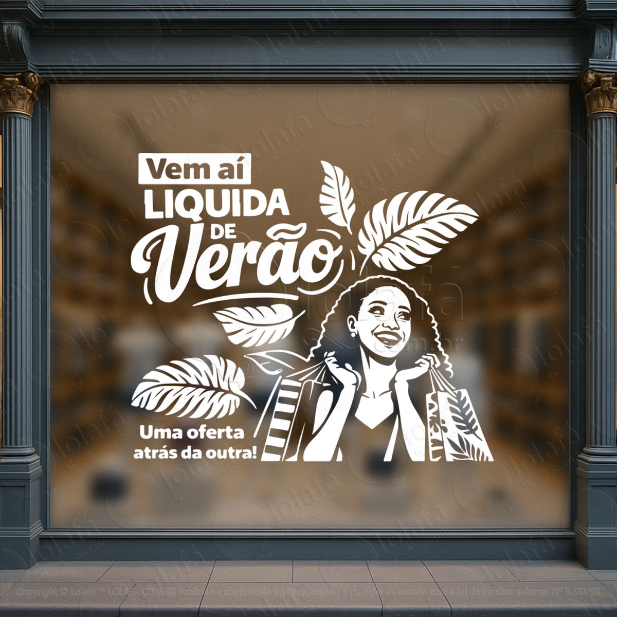 Liquida Verão Ofertas Loja Adesivos Para Vitrine Primavera Verão Mod:558