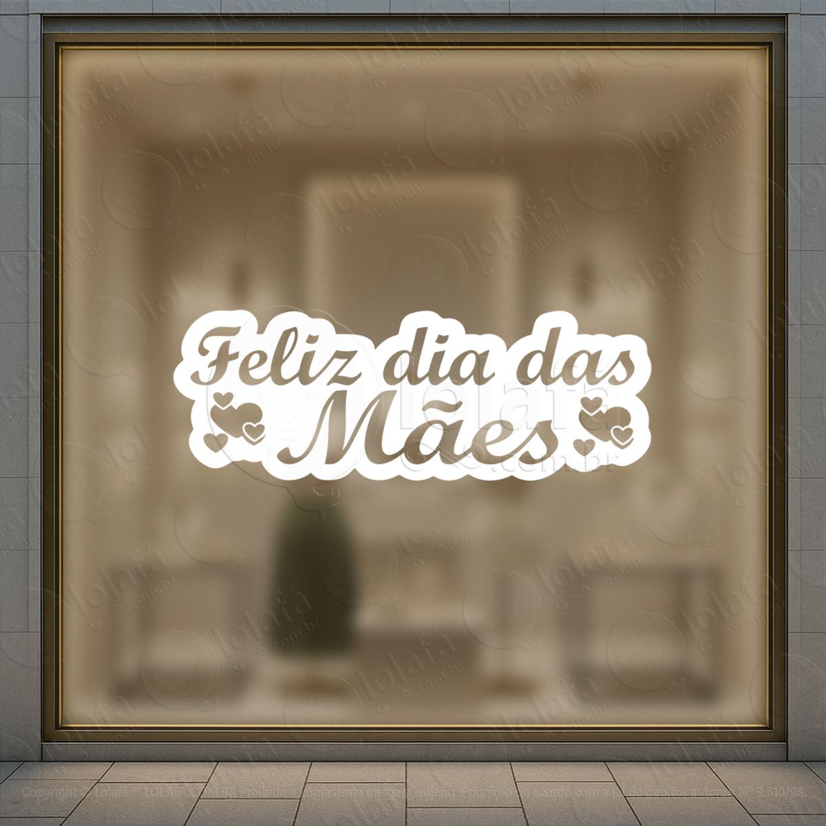 feliz dia das mães decoração loja adesivos para vitrine dia das mães mod:563