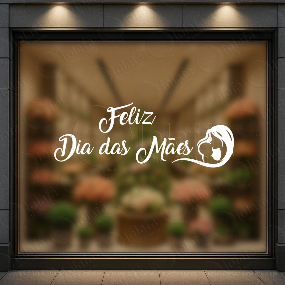 Feliz Dia Das Mães Decoração Loja Adesivos Para Vitrine Dia Das Mães Mod:565