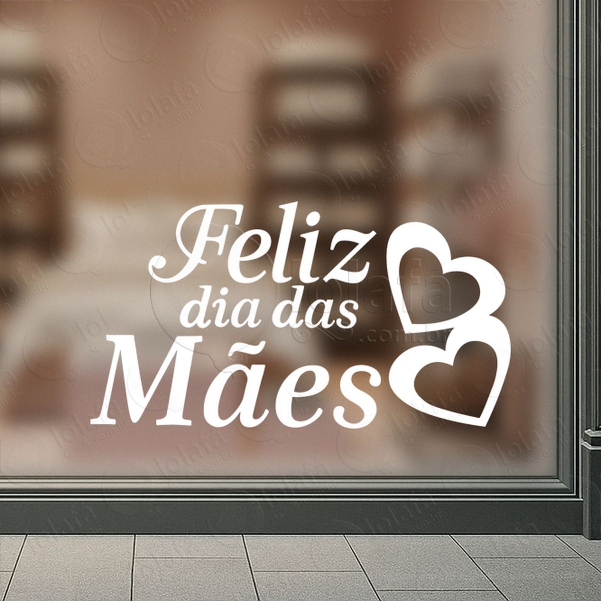 feliz dia das mães decoração loja adesivos para vitrine dia das mães mod:567