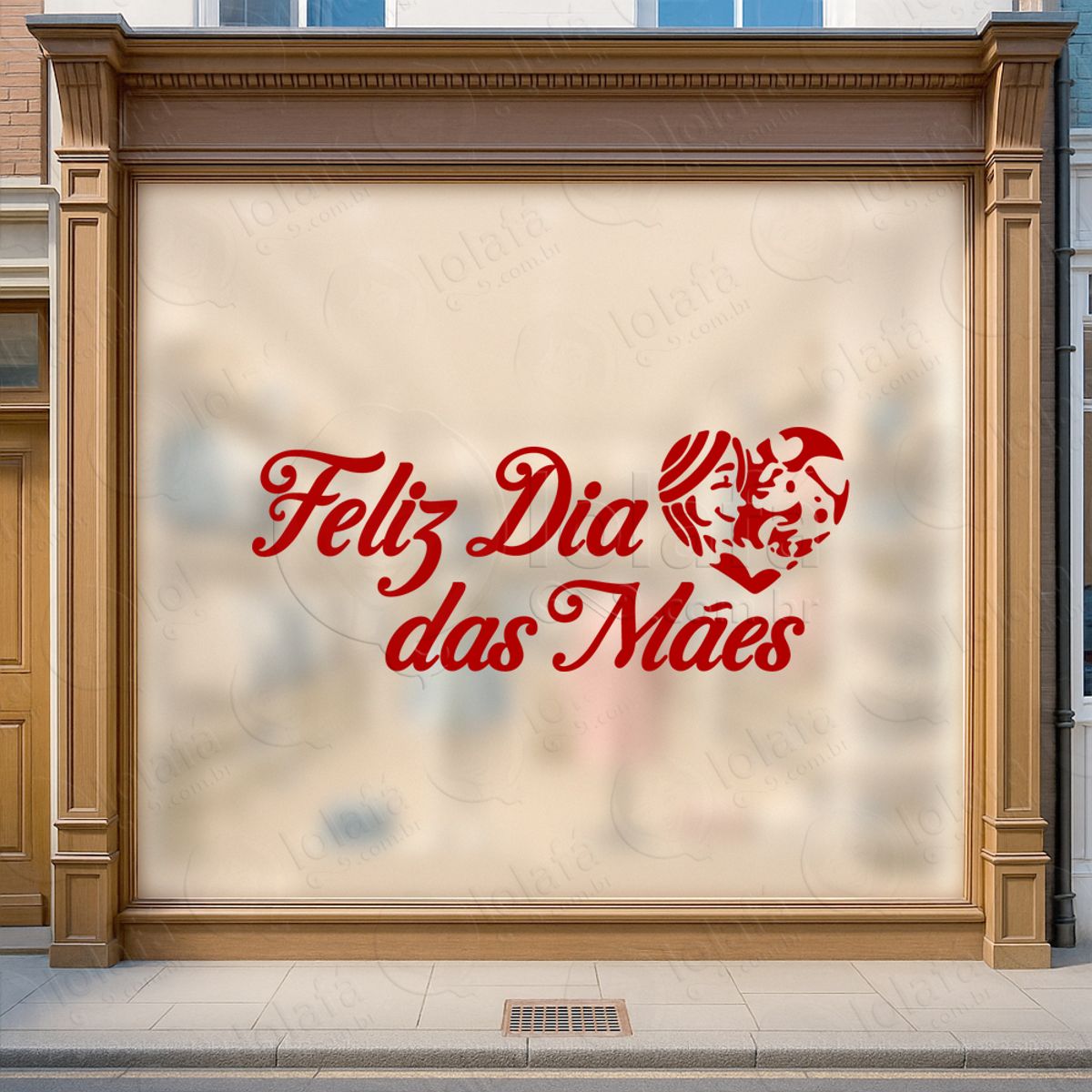 feliz dia das mães decoração loja pet adesivos para vitrine dia das mães mod:570