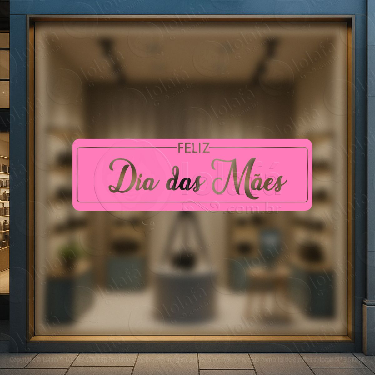 feliz dia das mães decoração loja adesivos para vitrine dia das mães mod:572