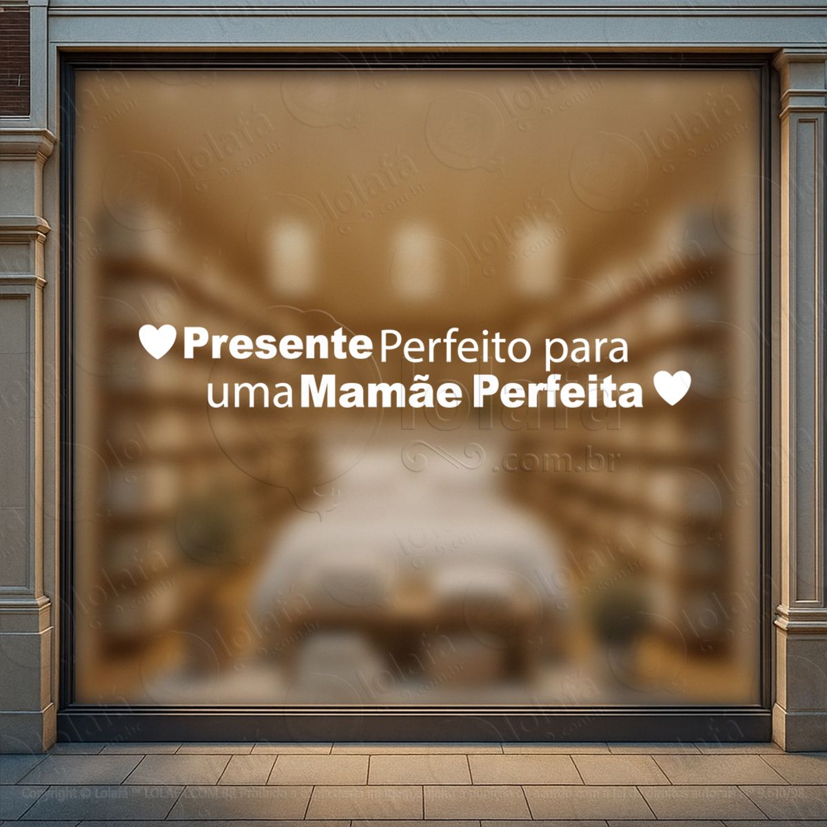 presente perfeito mamãe perfeita adesivos para vitrine dia das mães mod:578