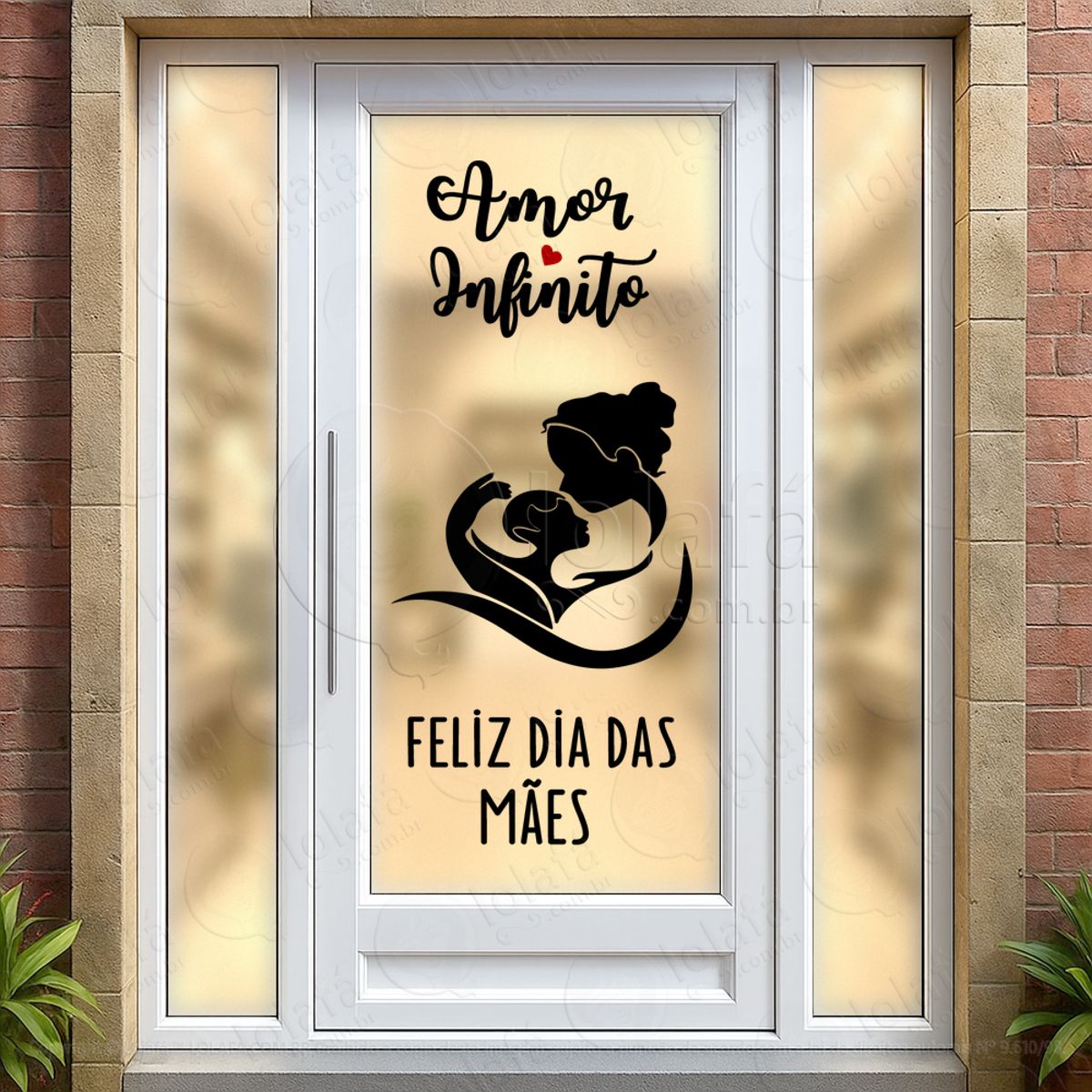 Amor Infinito Decoração Loja Adesivos Para Vitrine Dia Das Mães Mod:579