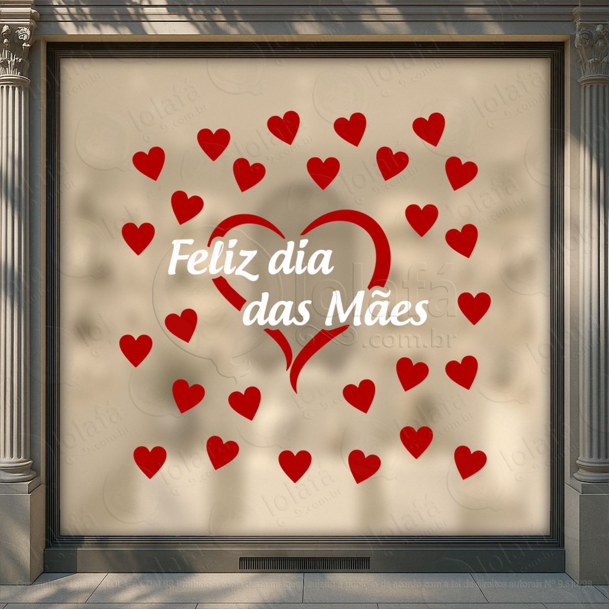 Feliz Dia Das Mães Decoração Loja Adesivos Para Vitrine Dia Das Mães Mod:584