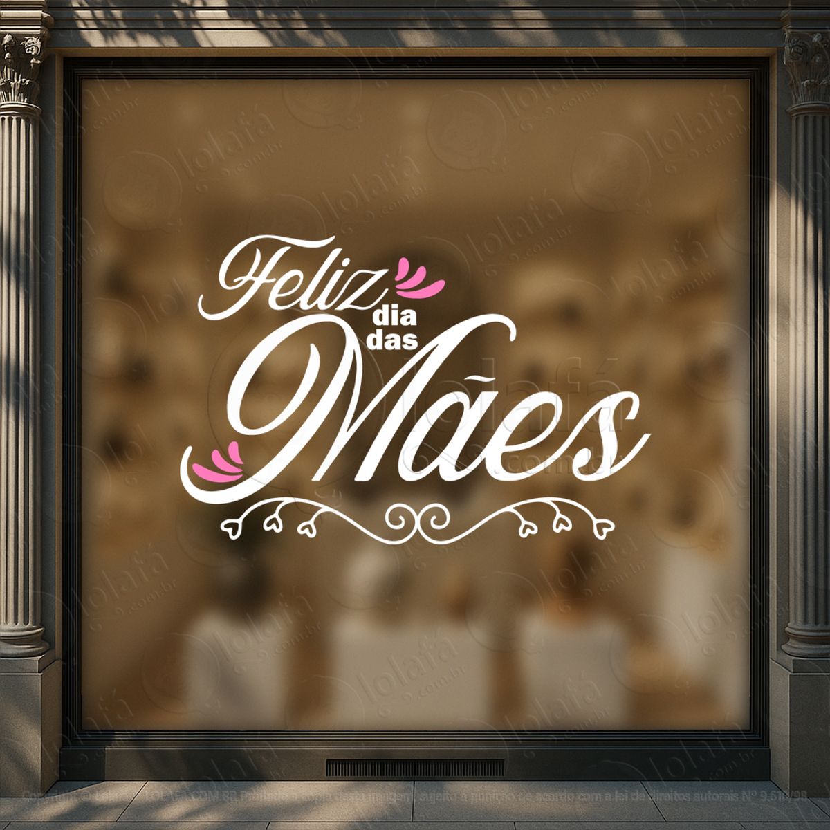Feliz Dia Das Mães Decoração Loja Adesivos Para Vitrine Dia Das Mães Mod:586
