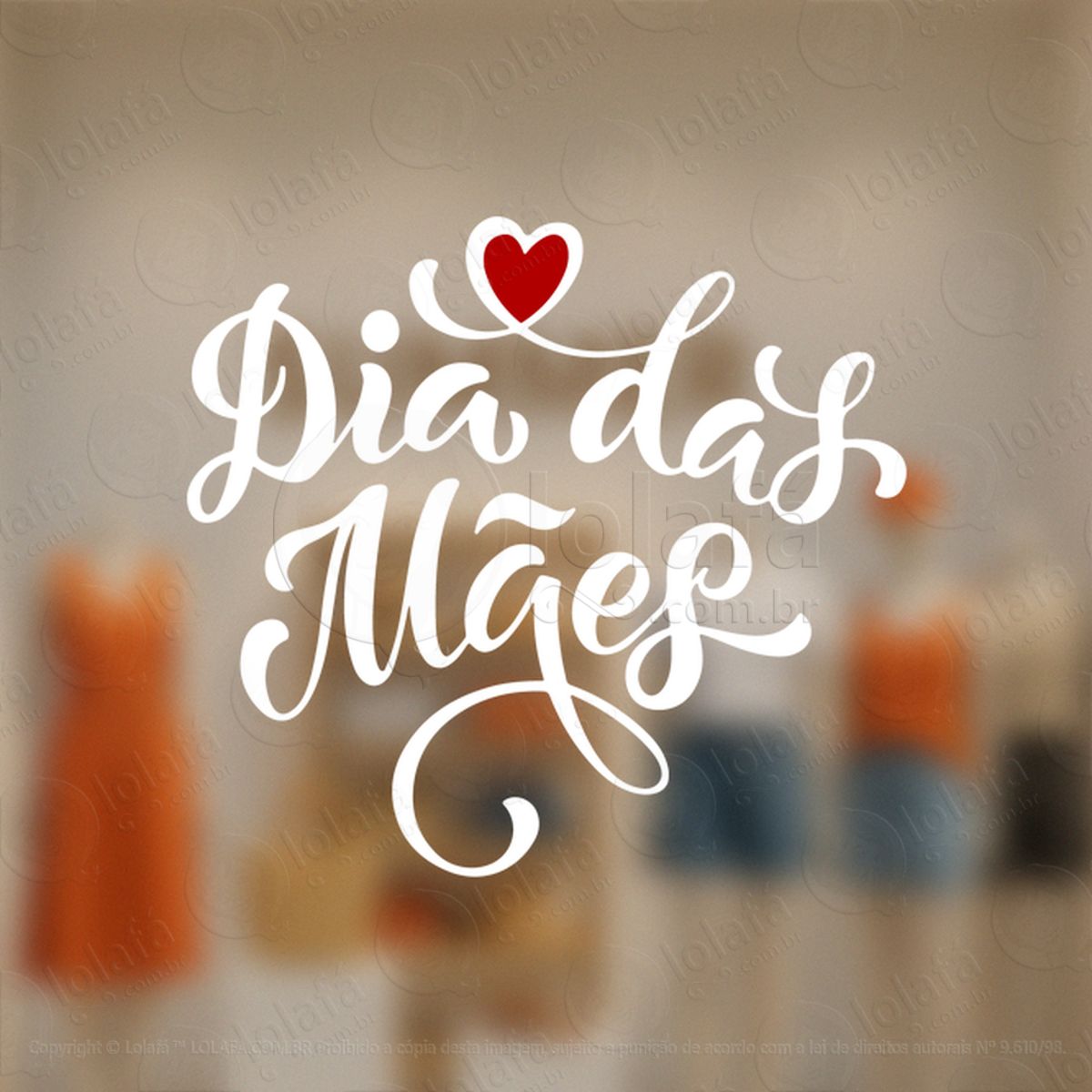dia das mães decoração loja adesivos para vitrine dia das mães mod:588