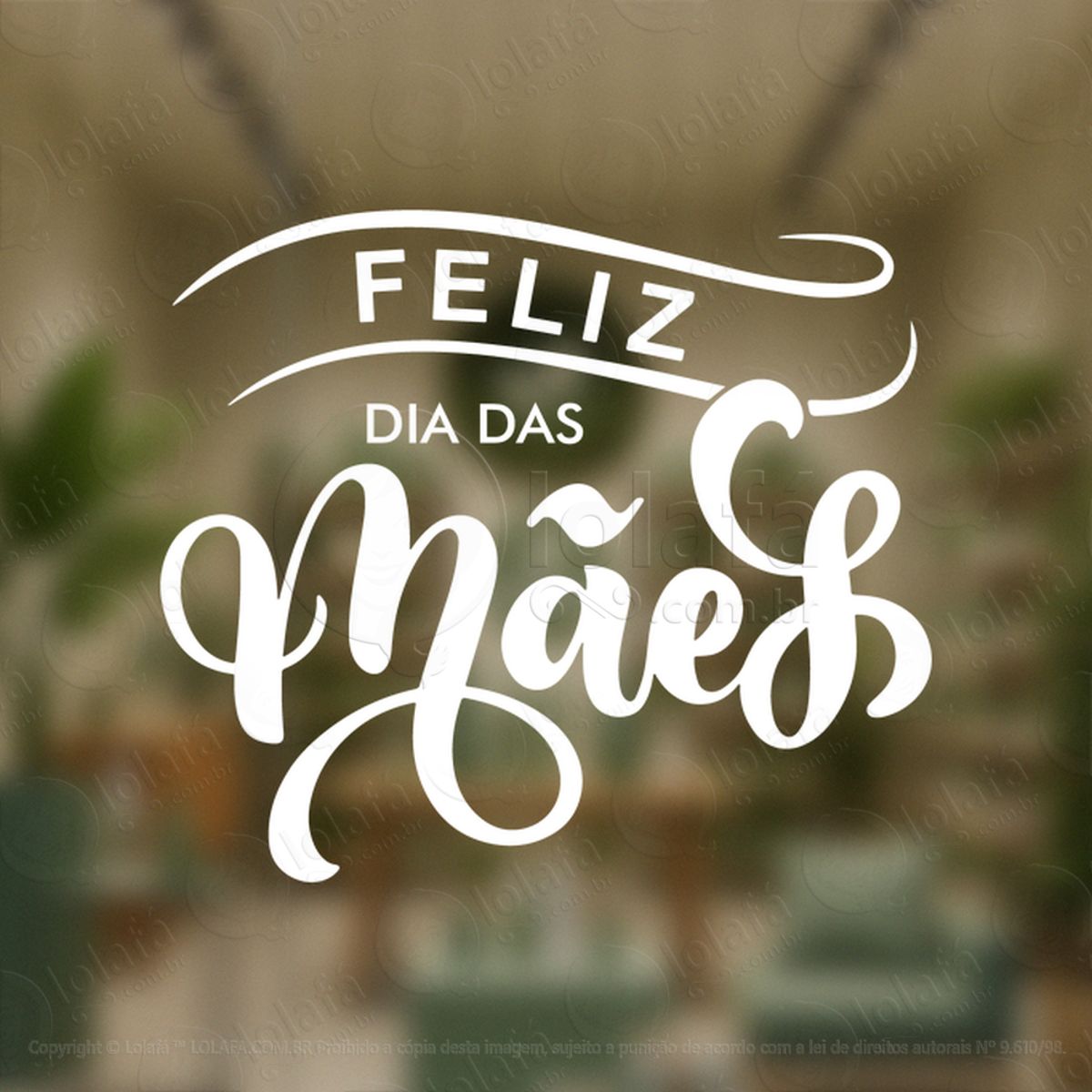 feliz dia das mães decoração loja adesivos para vitrine dia das mães mod:589