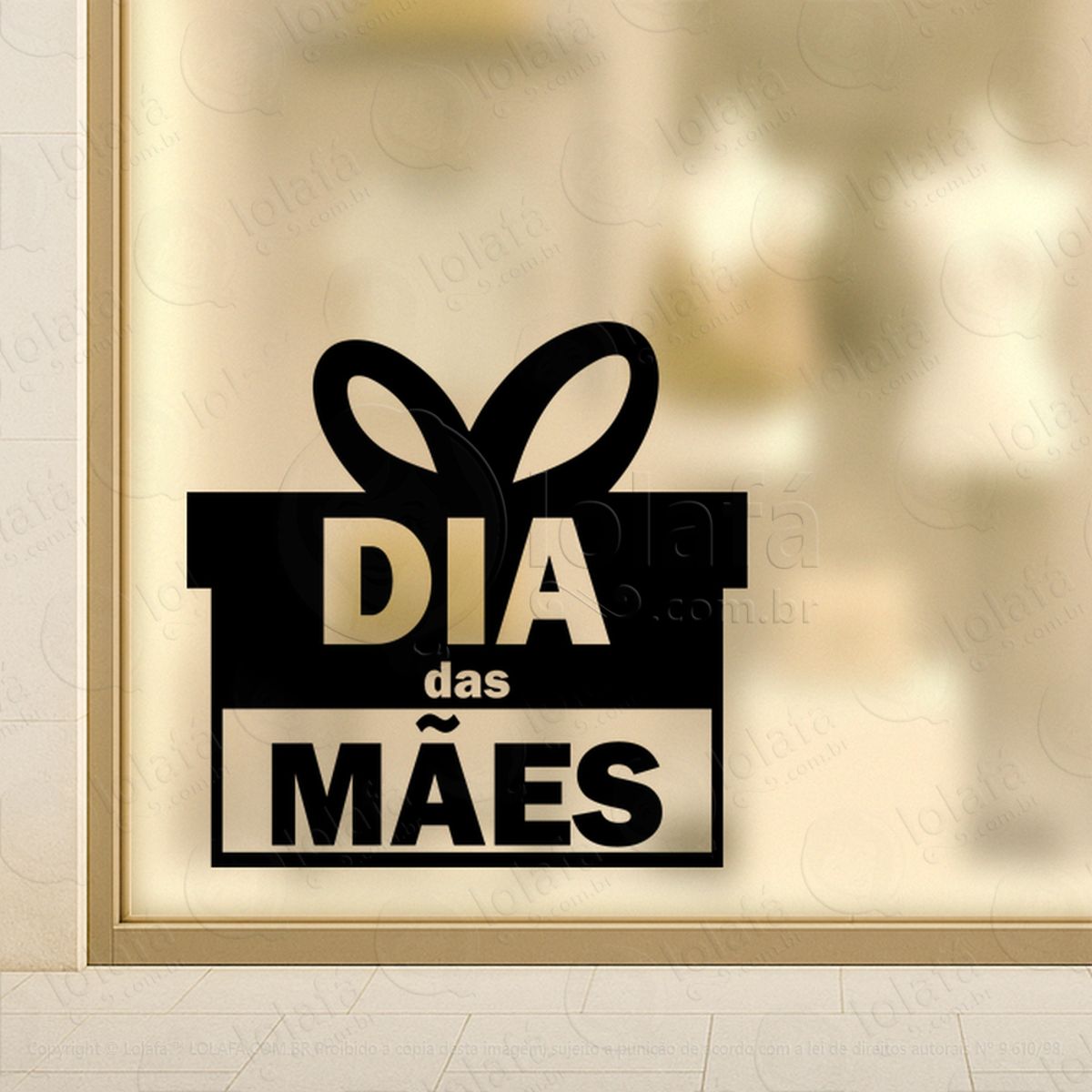 ia das mães decoração loja adesivos para vitrine dia das mães mod:593