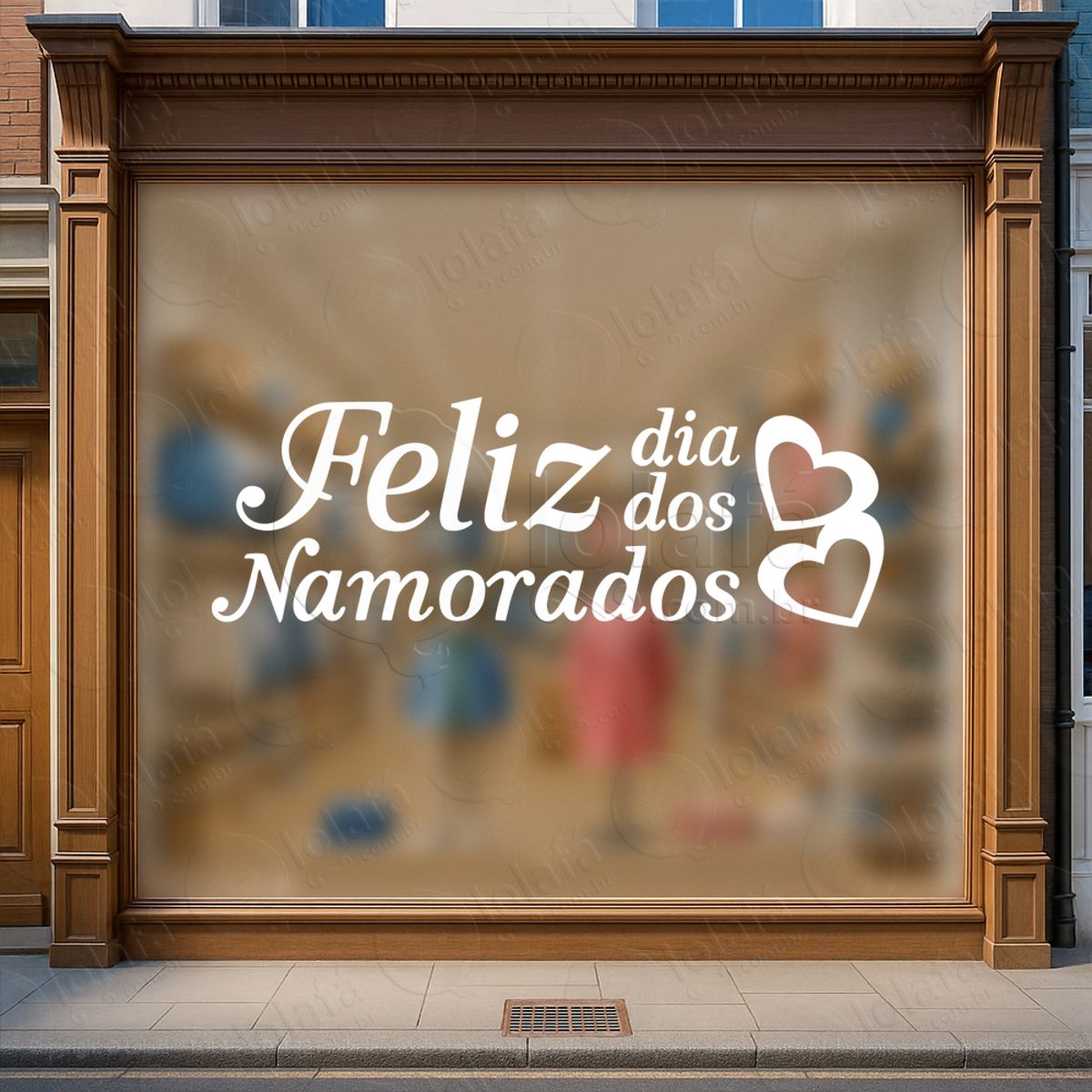 Feliz Dia Dos Namorados Decoração Loja Adesivos Para Vitrine Dia Dos Namorados Mod:615