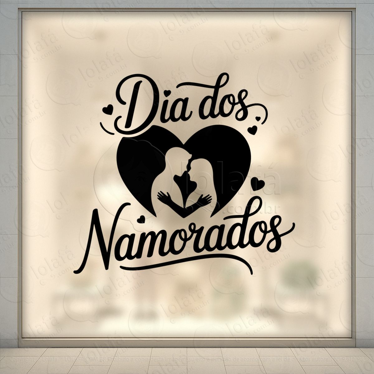 dia dos namorados decoração loja adesivos para vitrine dia dos namorados mod:650