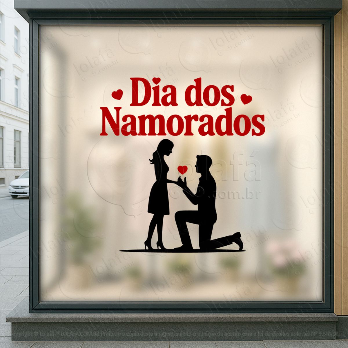 Dia Dos Namorados Decoração Loja Adesivos Para Vitrine Dia Dos Namorados Mod:660