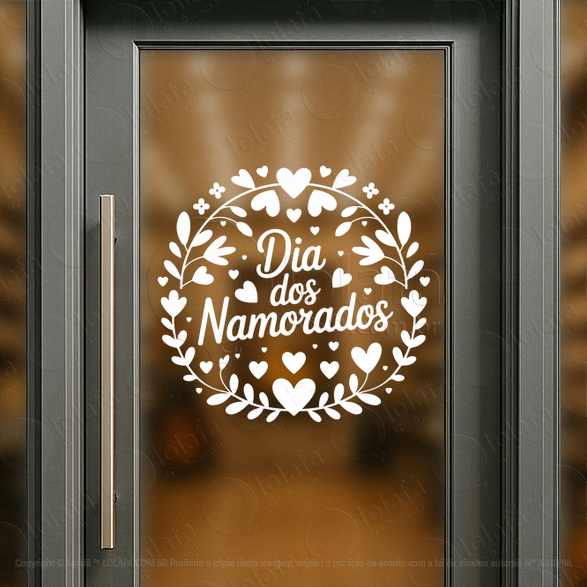 Dia Dos Namorados Decoração Loja Adesivos Para Vitrine Dia Dos Namorados Mod:661