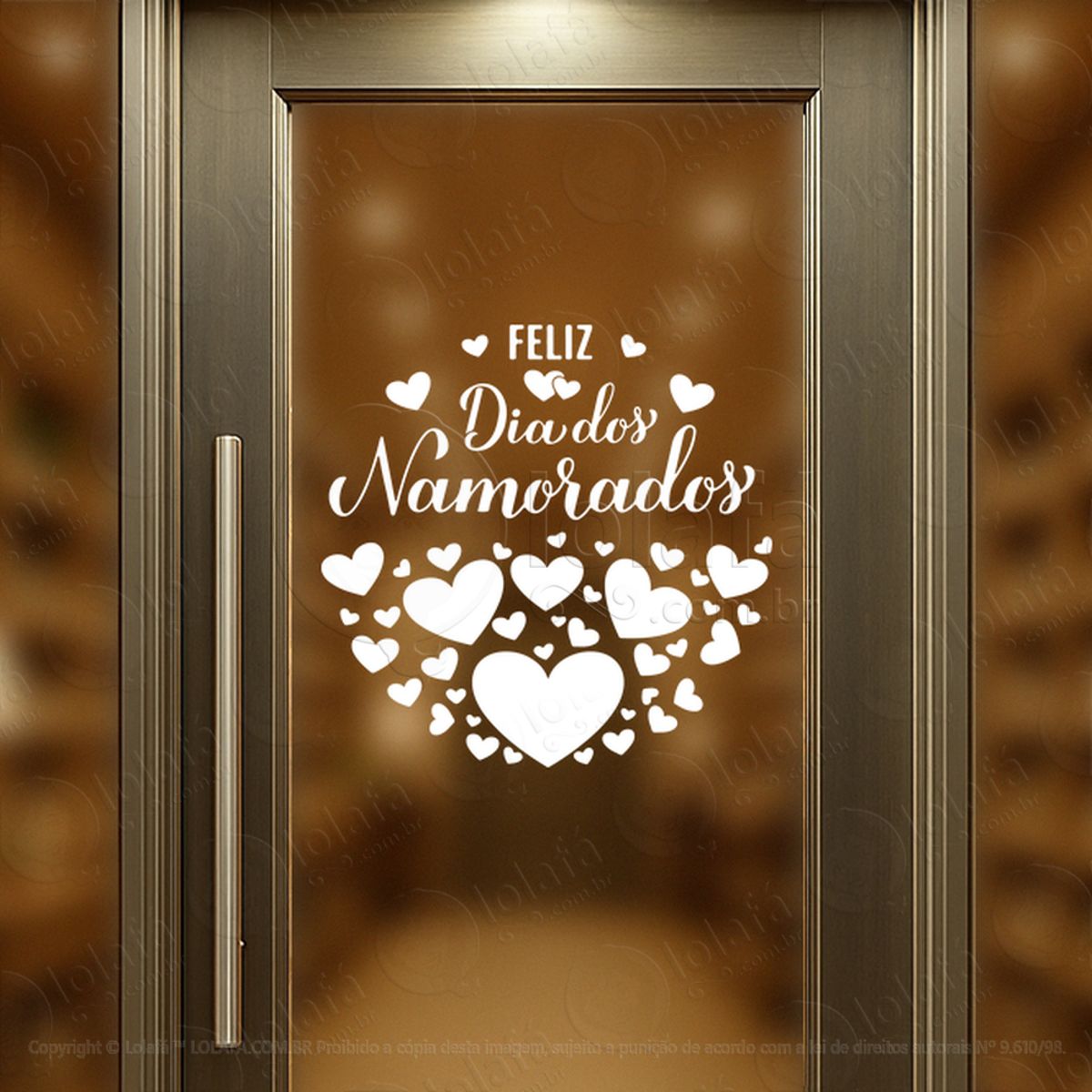 Feliz Dia Dos Namorados Decoração Loja Adesivos Para Vitrine Dia Dos Namorados Mod:662