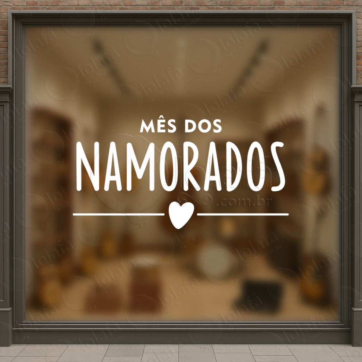 mês dos namorados loja fachada adesivos para vitrine dia dos namorados mod:676