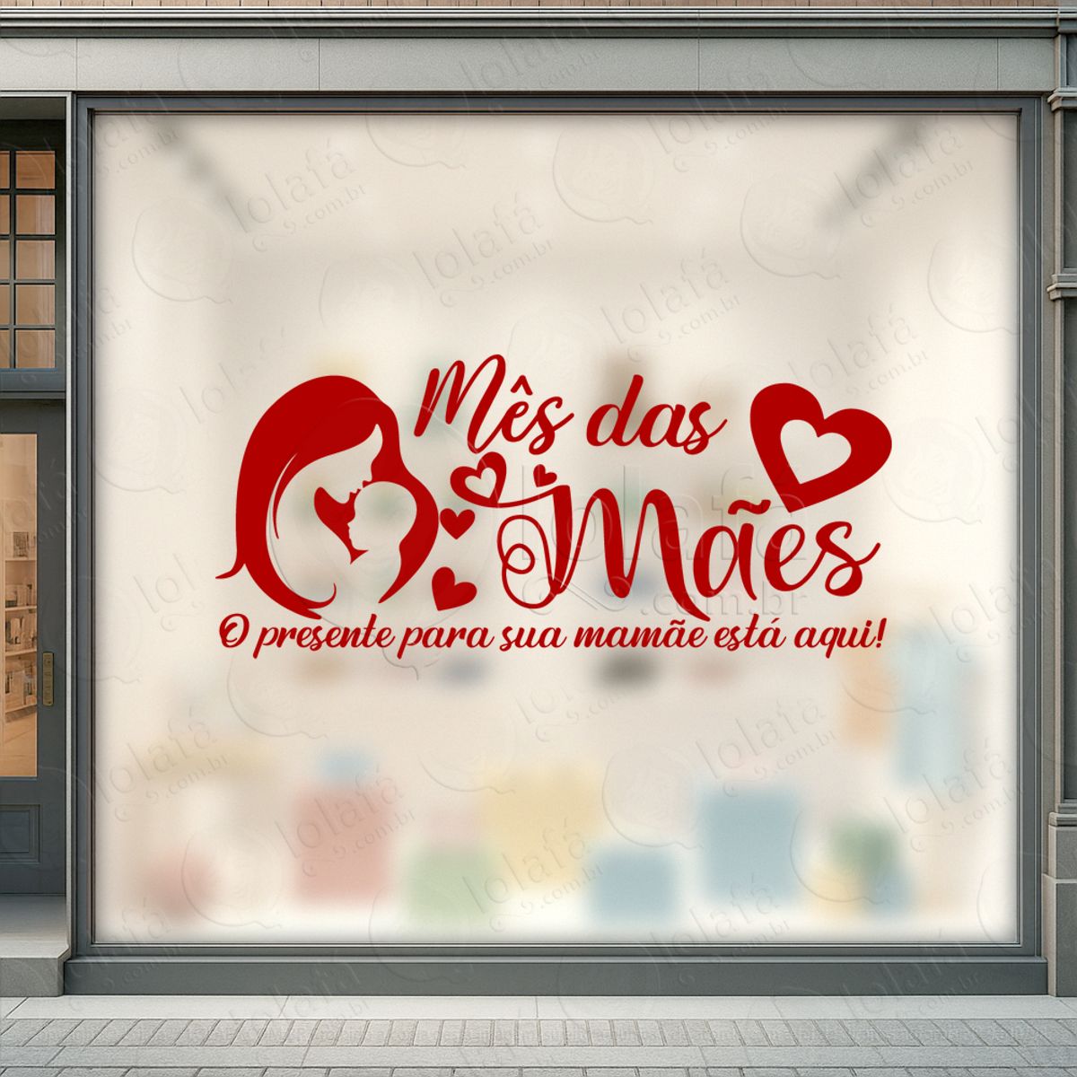 mês das mães decoração loja adesivos para vitrine dia das mães mod:694