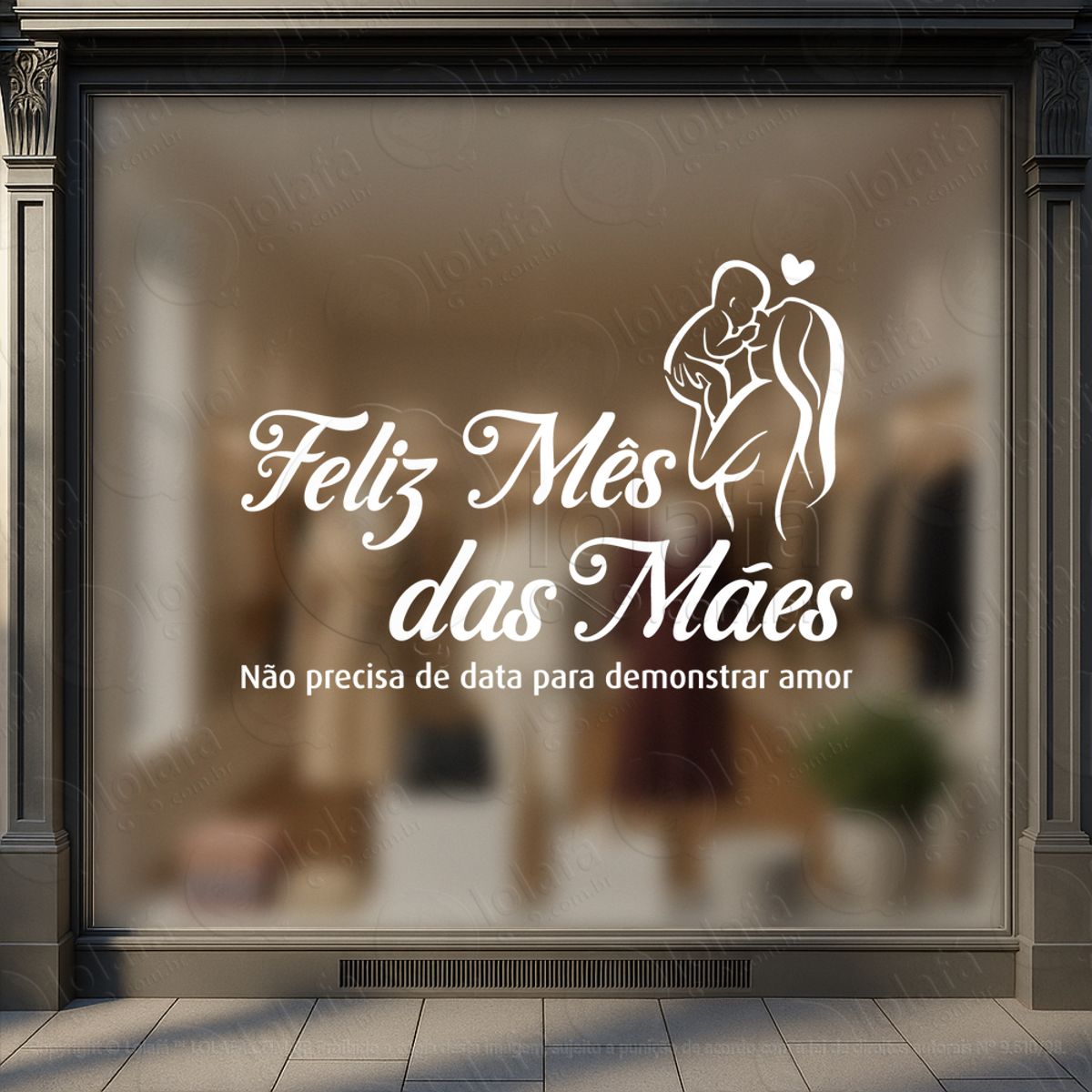 Mês Das Mães Decoração Loja Adesivos Para Vitrine Dia Das Mães Mod:697