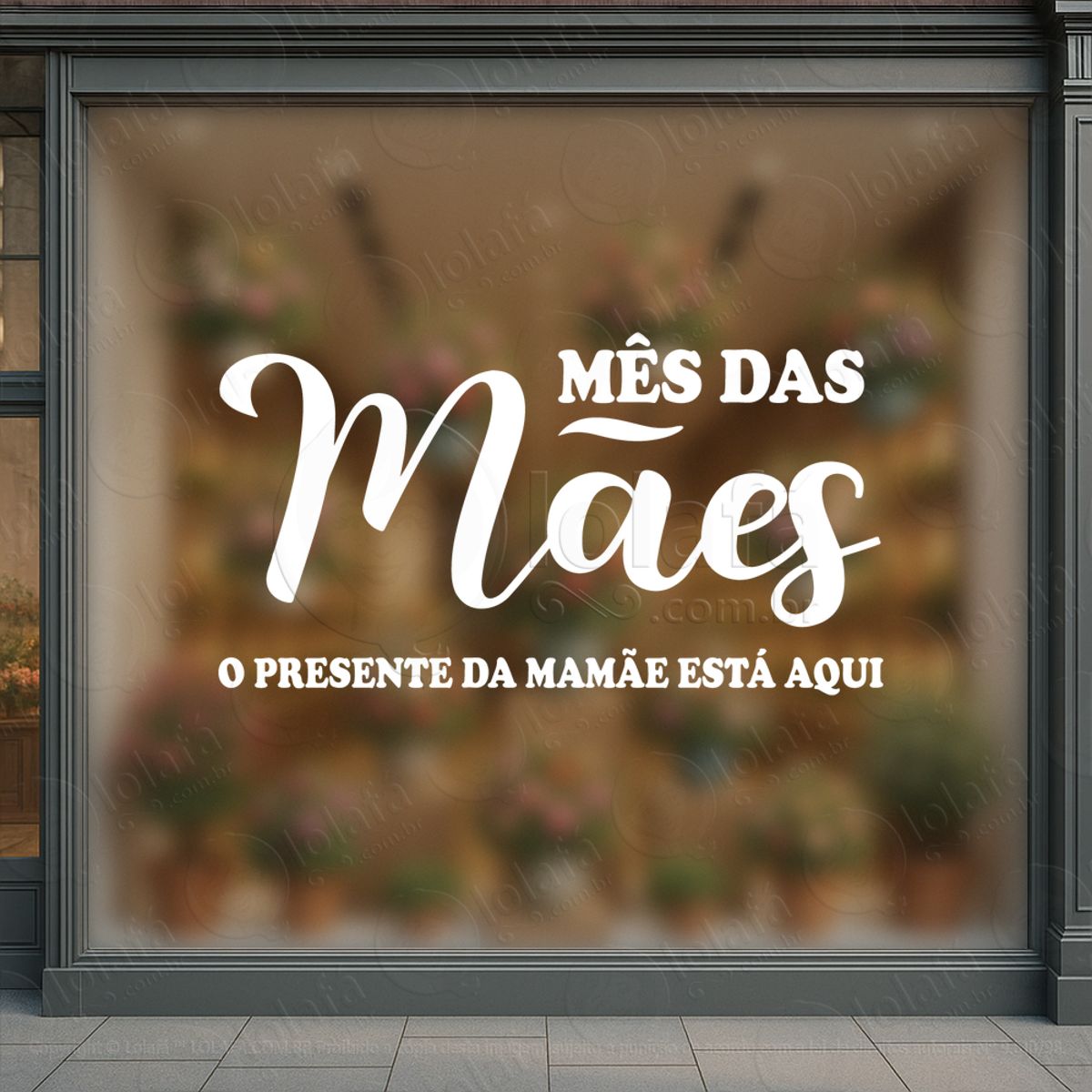 mês das mães decoração loja adesivos para vitrine dia das mães mod:704
