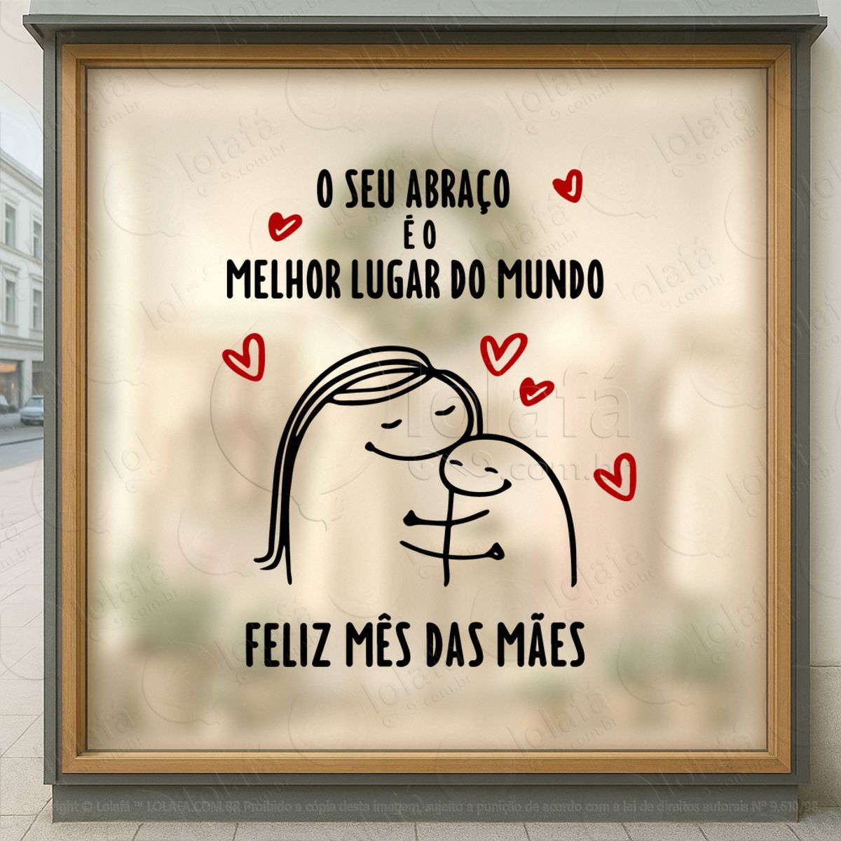 mês das mães decoração loja adesivos para vitrine dia das mães mod:705