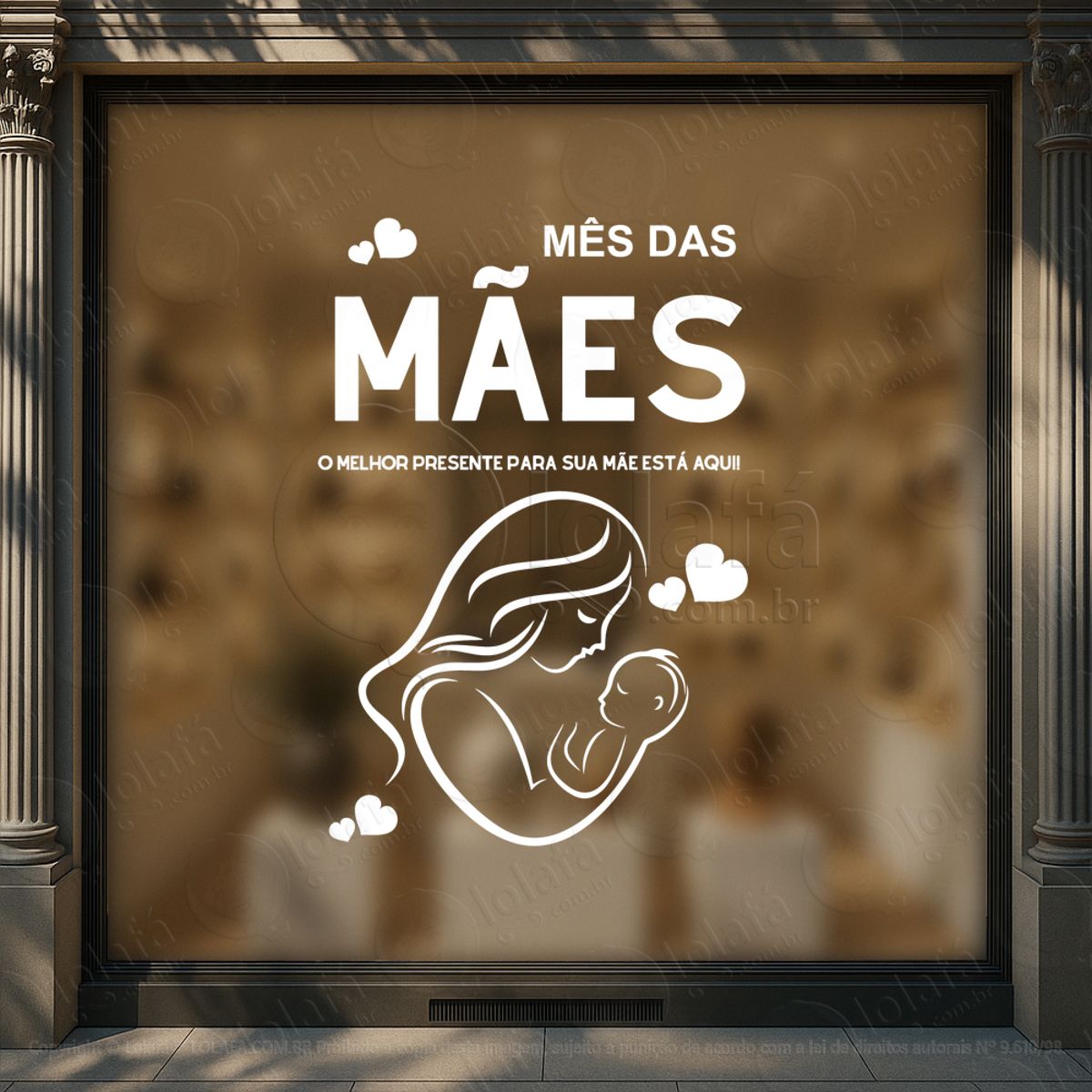 Mês Das Mães Decoração Loja Adesivos Para Vitrine Dia Das Mães Mod:710