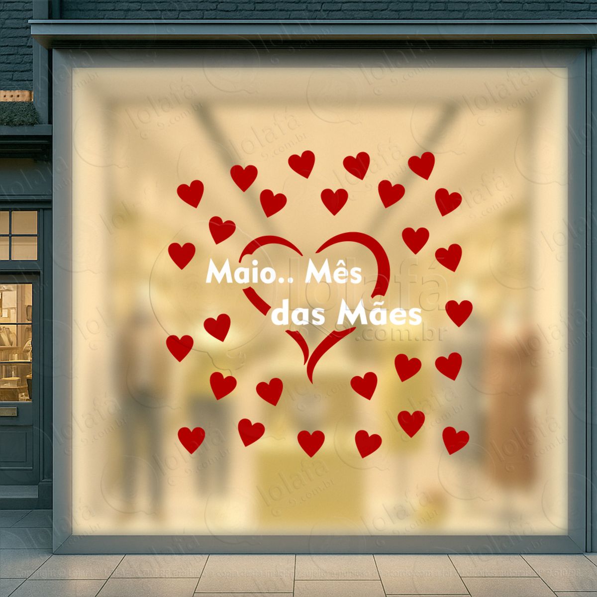 Mês Das Mães Decoração Loja Adesivos Para Vitrine Dia Das Mães Mod:712