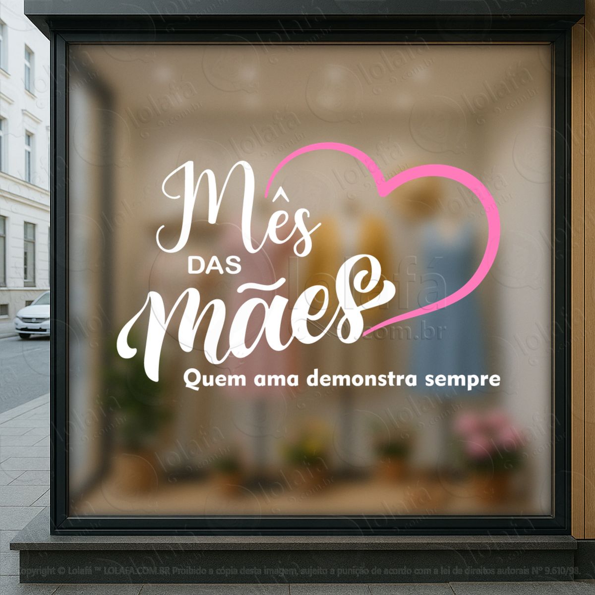 mês das mães decoração loja adesivos para vitrine dia das mães mod:713