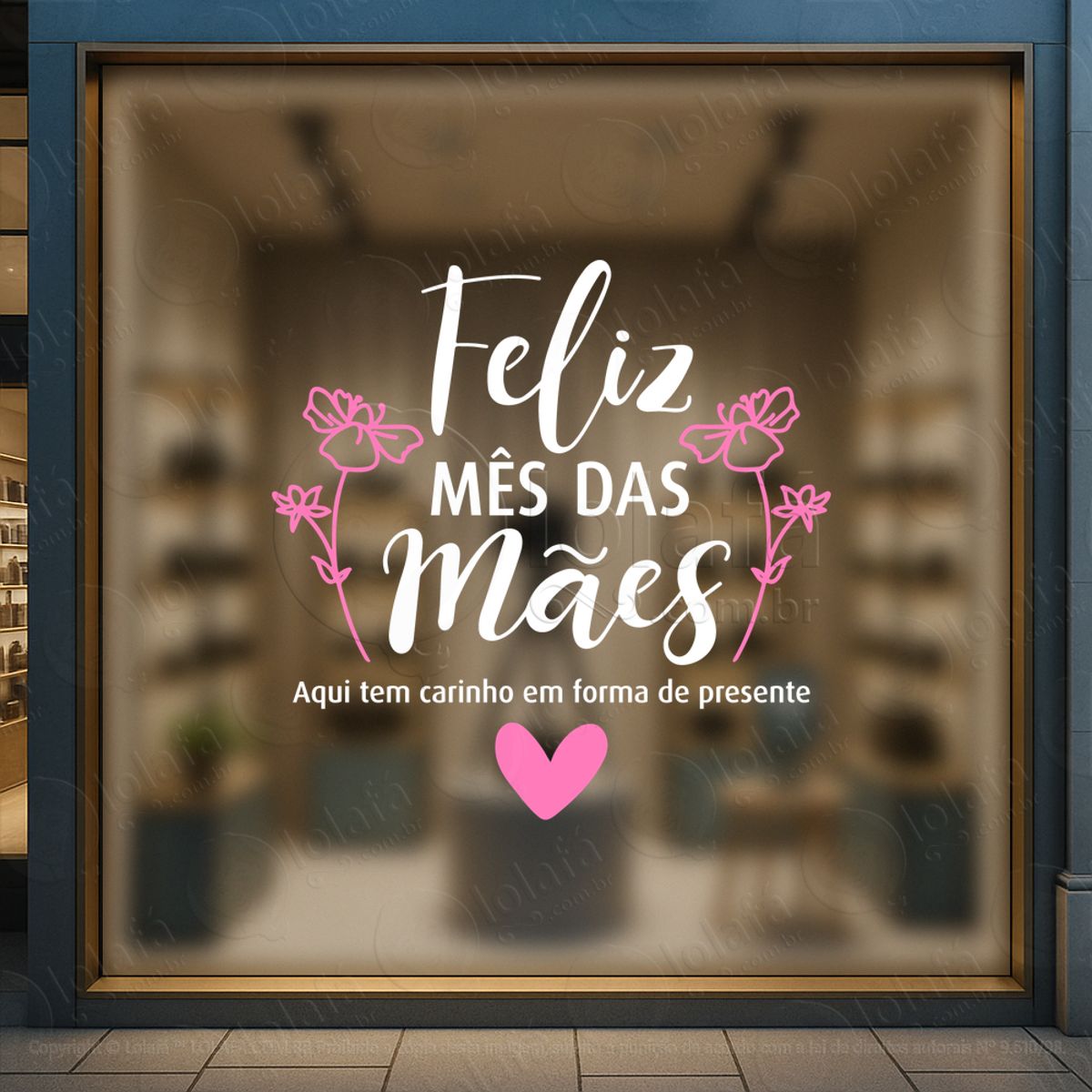 Mês Das Mães Decoração Loja Adesivos Para Vitrine Dia Das Mães Mod:720
