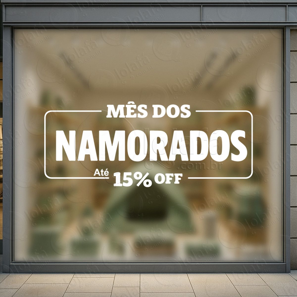 mês dos namorados decoração loja adesivos para vitrine dia dos namorados mod:755