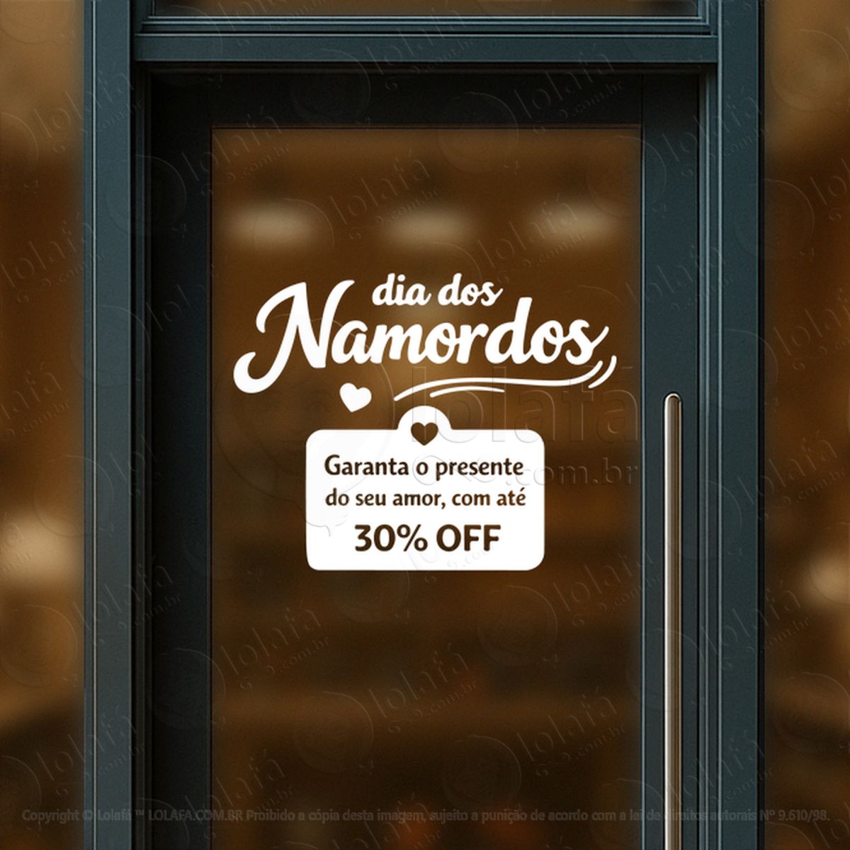 Dia Dos Namorados Decoração Loja Adesivos Para Vitrine Dia Dos Namorados Mod:760