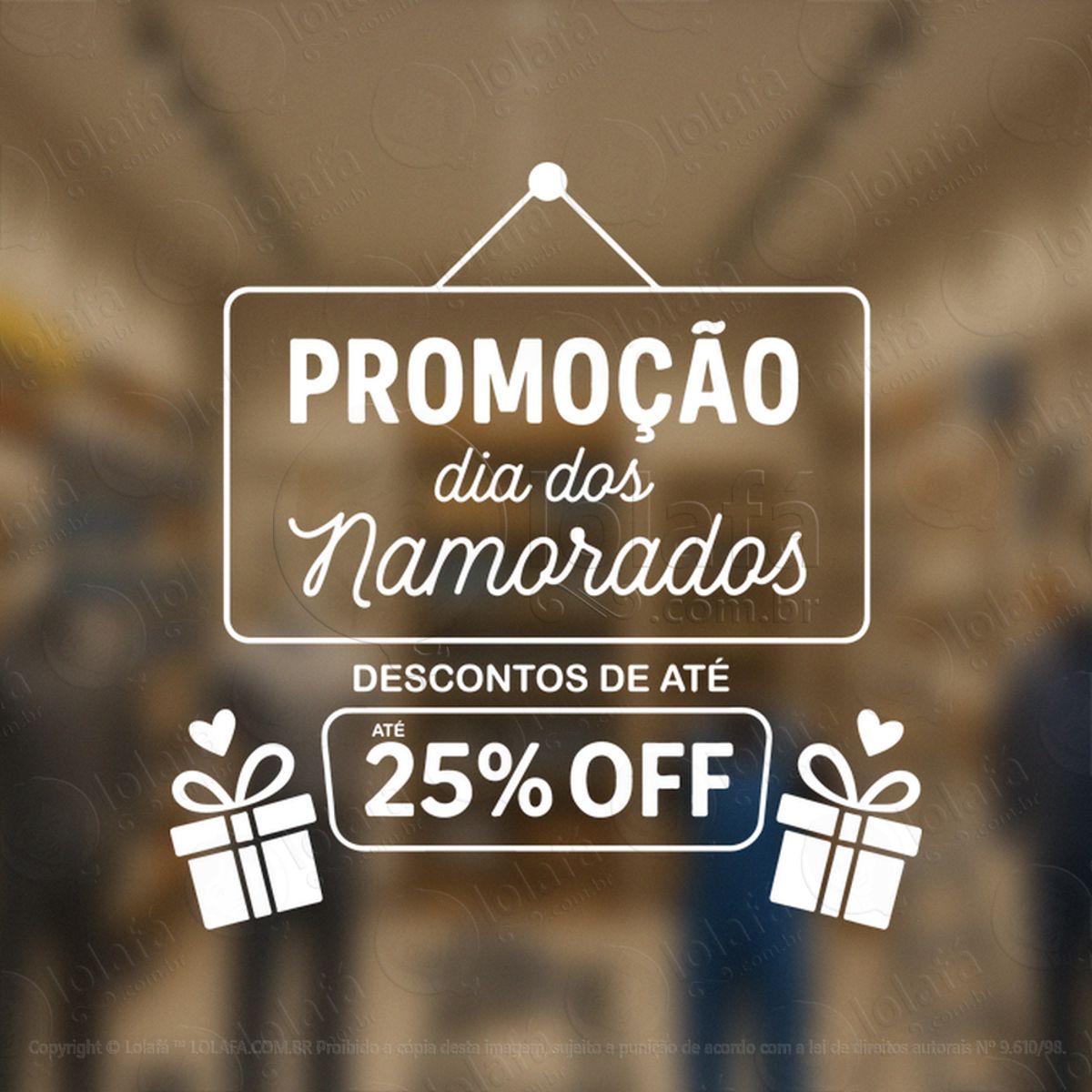 Promoção Dia Dos Namorados Decoração Loja Adesivos Para Vitrine Dia Dos Namorados Mod:762