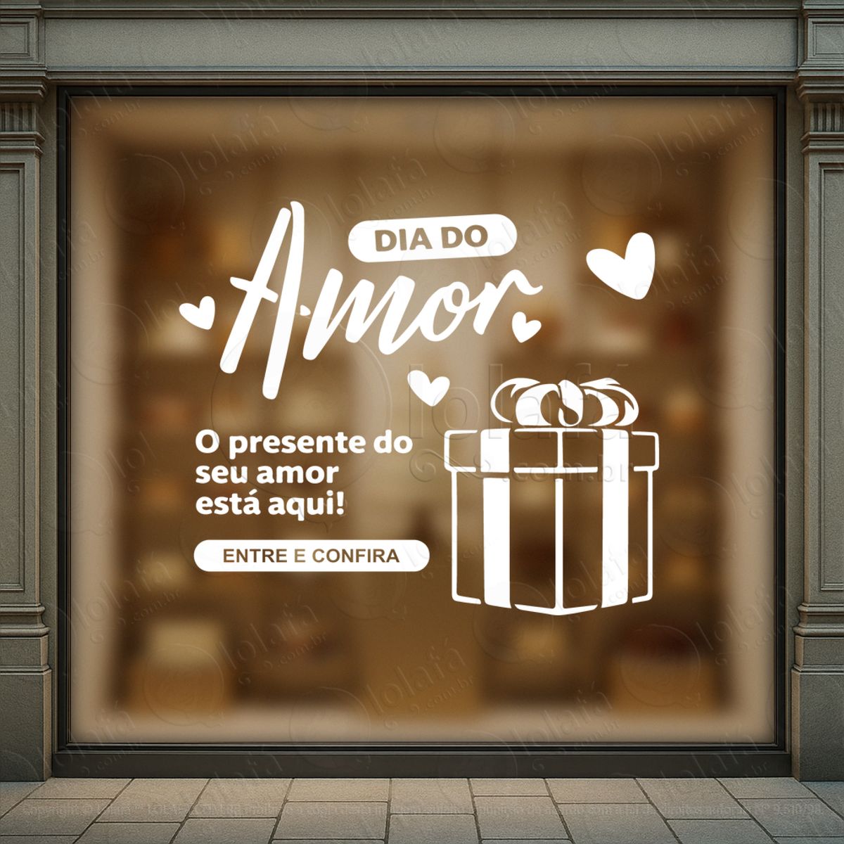 Dia Do Amor Decoração Loja Adesivos Para Vitrine Dia Dos Namorados Mod:767