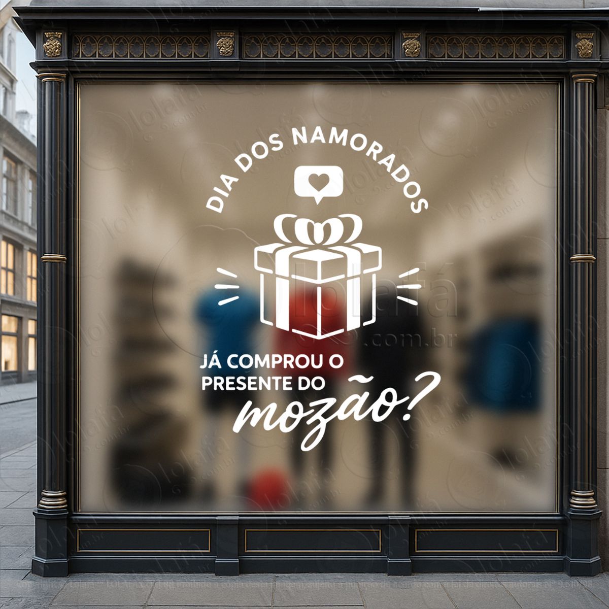 dia dos namorados decoração loja adesivos para vitrine dia dos namorados mod:771