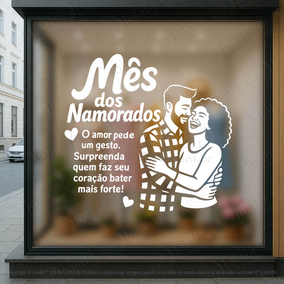 Mês Dos Namorados Decoração Loja Adesivos Para Vitrine Dia Dos Namorados Mod:783