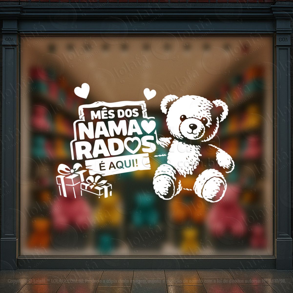 Mês Dos Namorados Decoração Loja Adesivos Para Vitrine Dia Dos Namorados Mod:790
