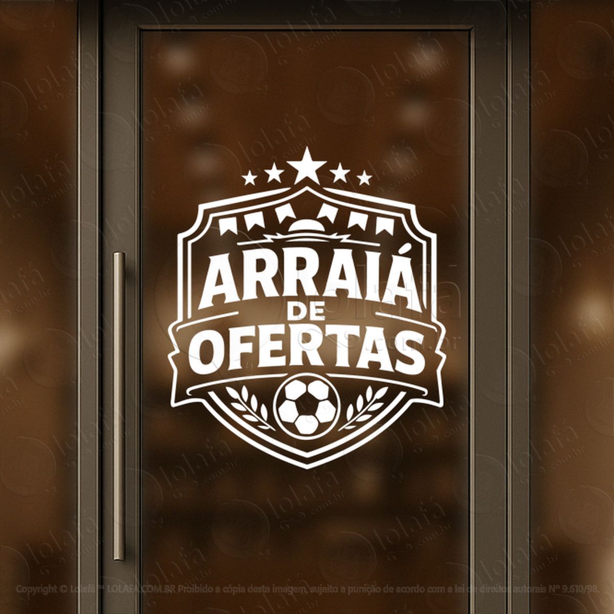 Arraiá São João de Ofertas Copa Adesivos Para Vitrine Festa Junina Mod:846