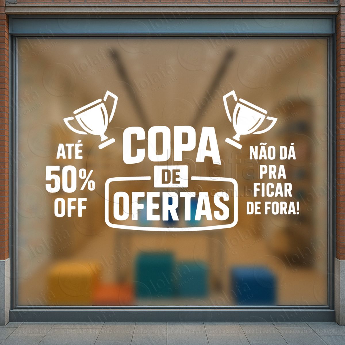 Copa de Promoção Seleção de Ofertas Adesivos Para Vitrine Copa Mod:848