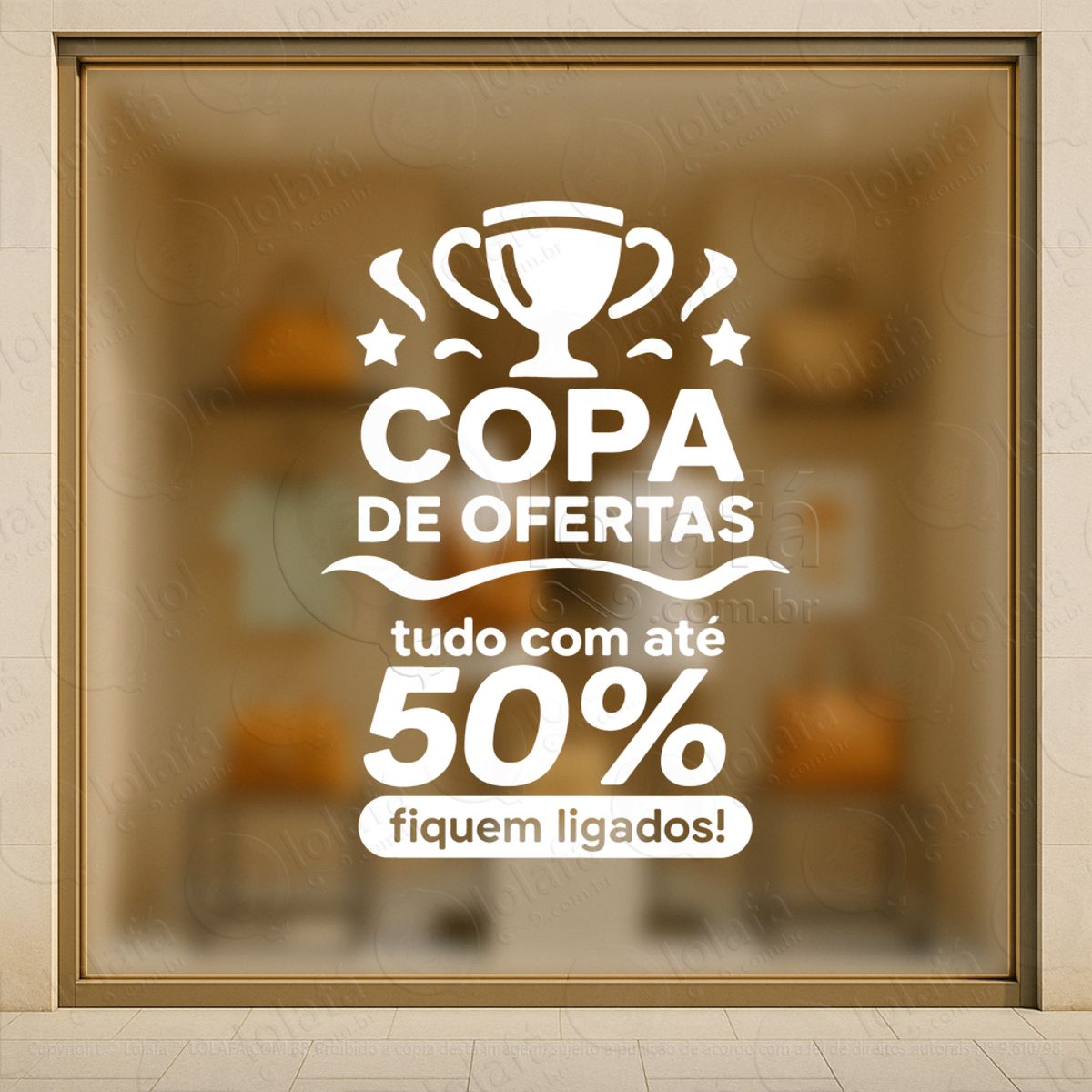 Copa de Promoção Seleção de Ofertas Adesivos Para Vitrine Copa Mod:850