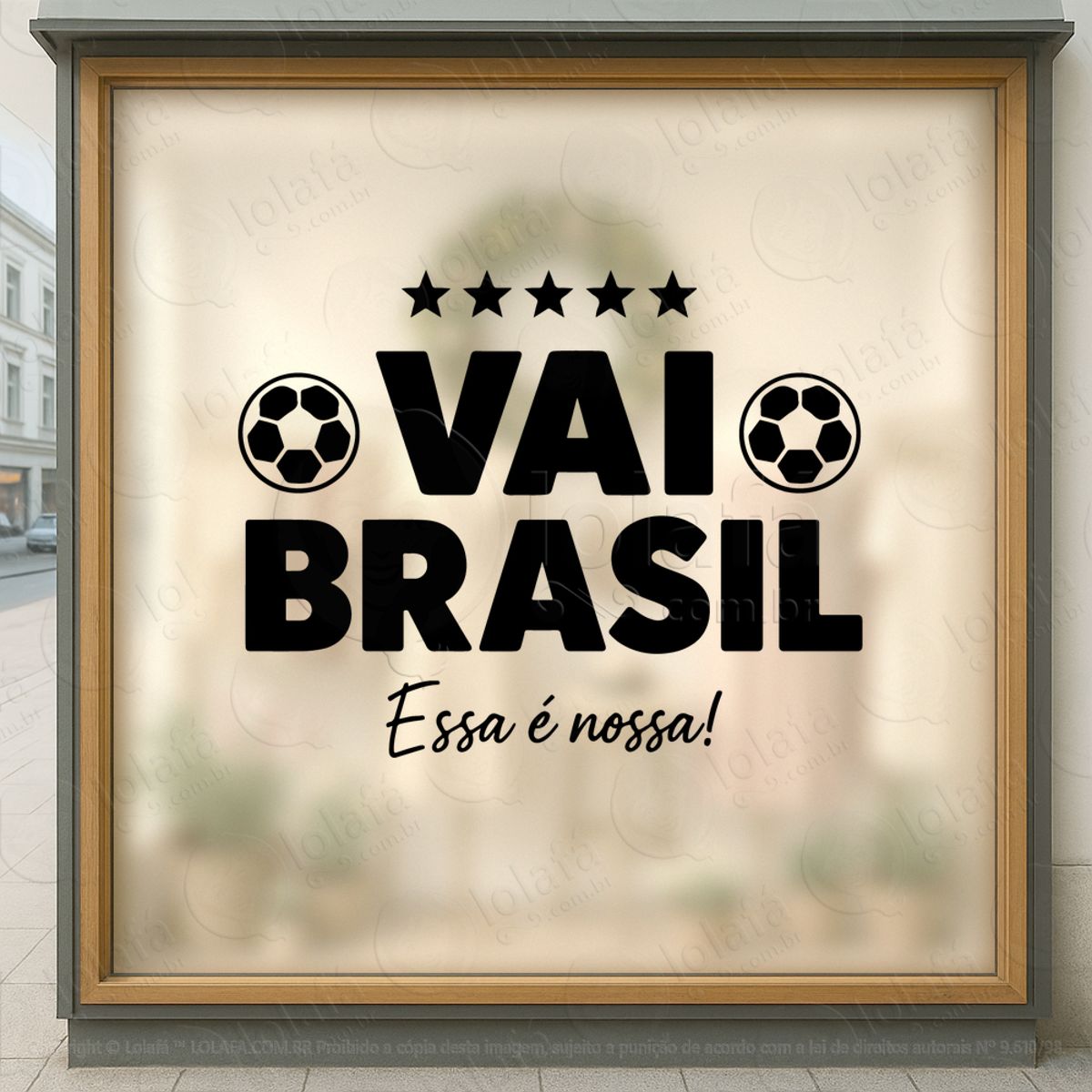 vai brasil adesivos para vitrine copa mod:867