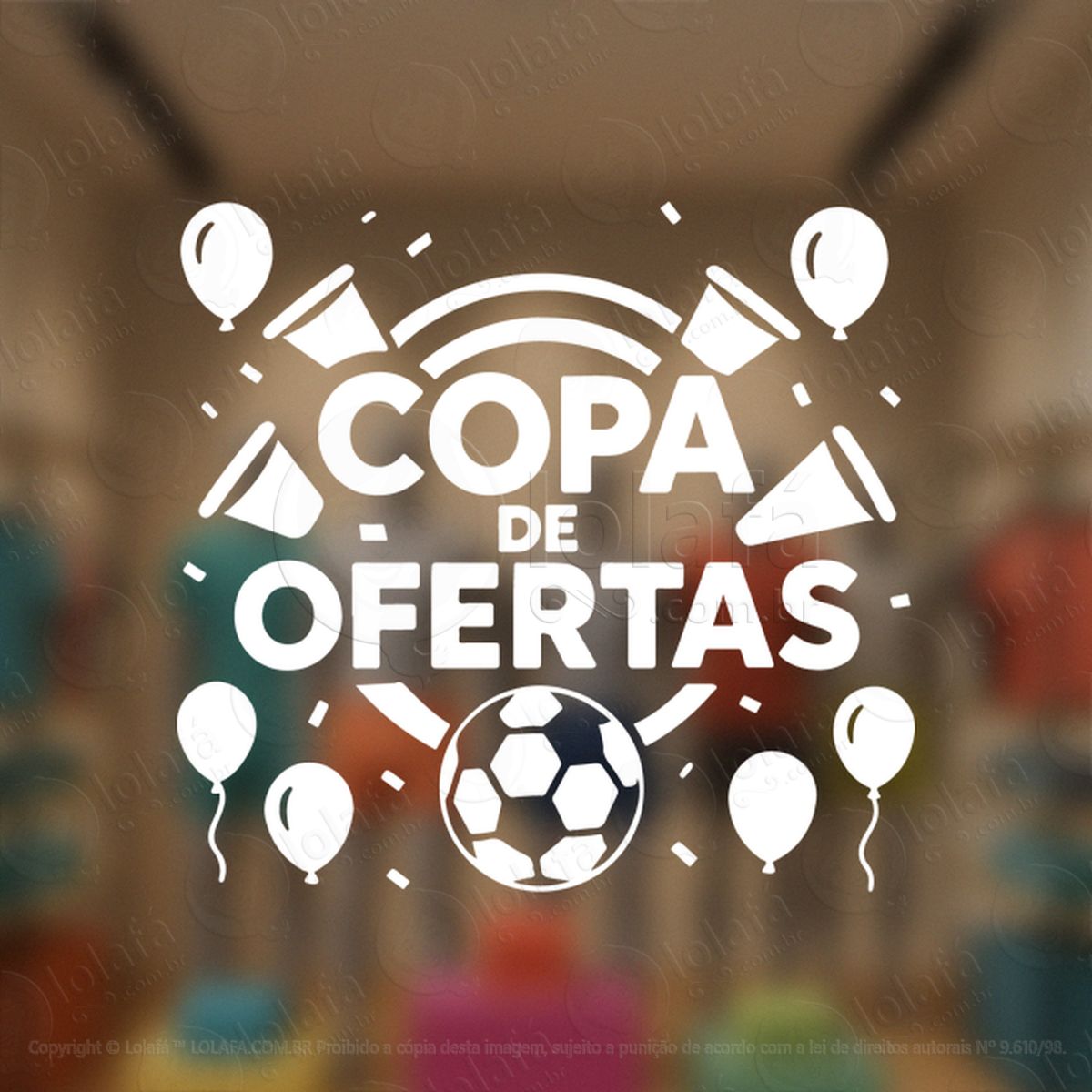Copa de Promoção Seleção de Ofertas Adesivos Para Vitrine Copa Mod:872