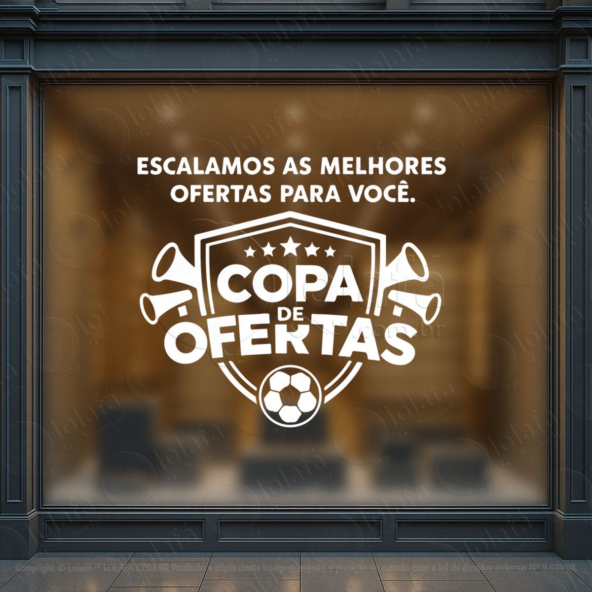 copa de promoção seleção de ofertas adesivos para vitrine copa mod:886
