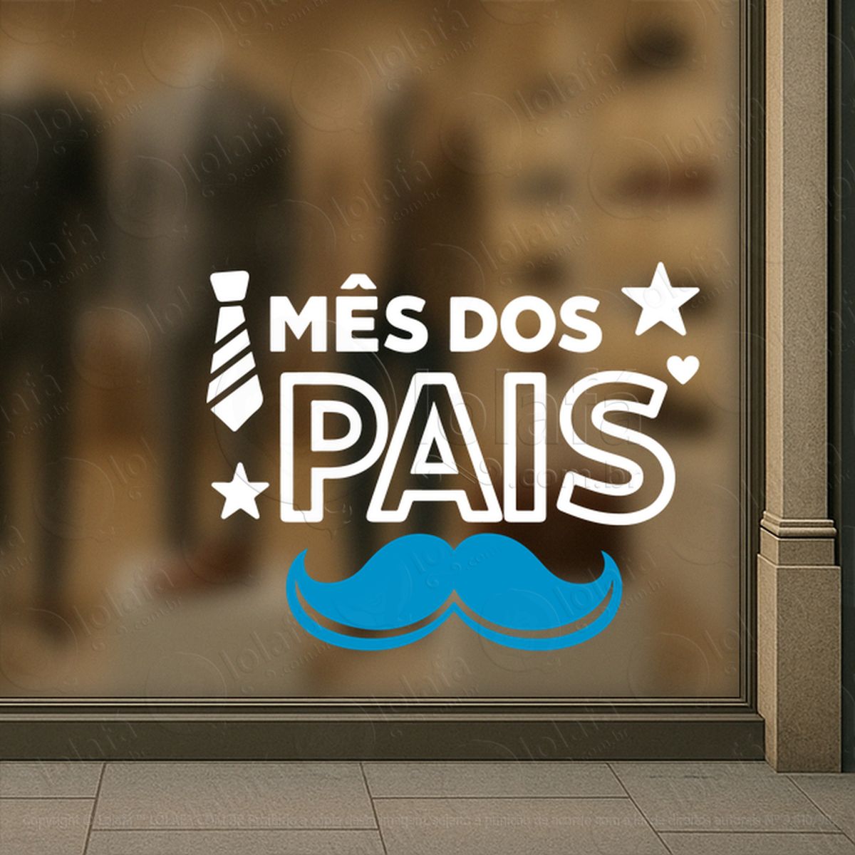Mês dos Pais Decoração Loja Adesivos Para Vitrine Dia Dos Pais Mod:899
