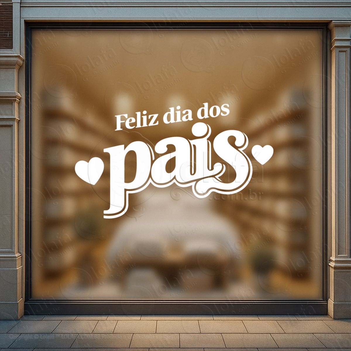 feliz dia dos pais decoração loja adesivos para vitrine dia dos pais mod:904