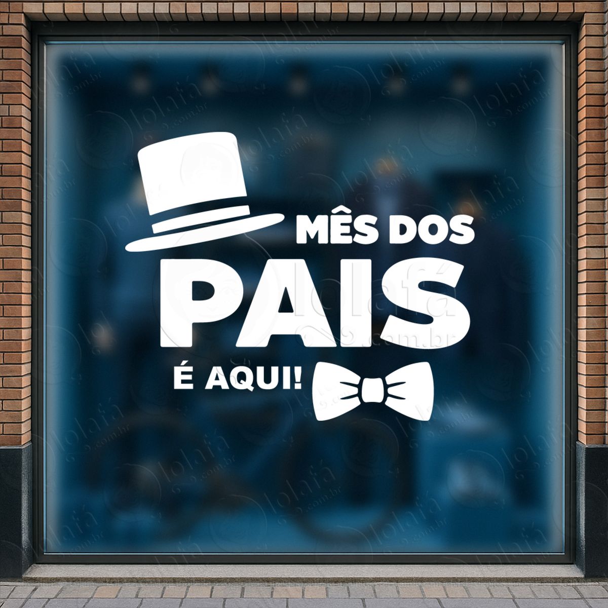 mês dos pais promoção decoração loja adesivos para vitrine dia dos pais mod:906
