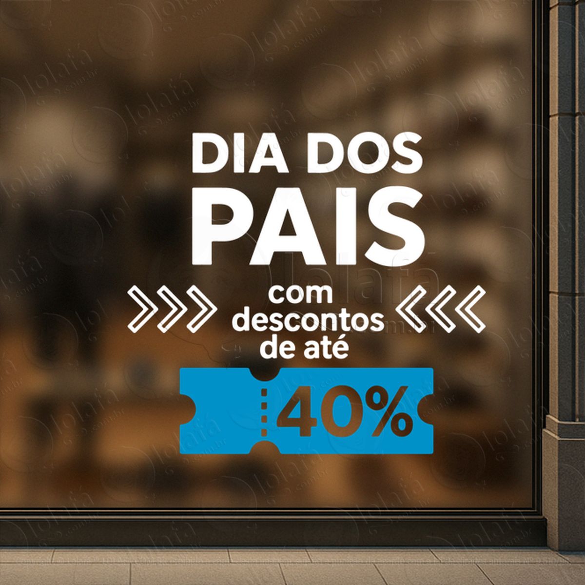 dia dos pais promoção decoração loja adesivos para vitrine dia dos pais mod:910