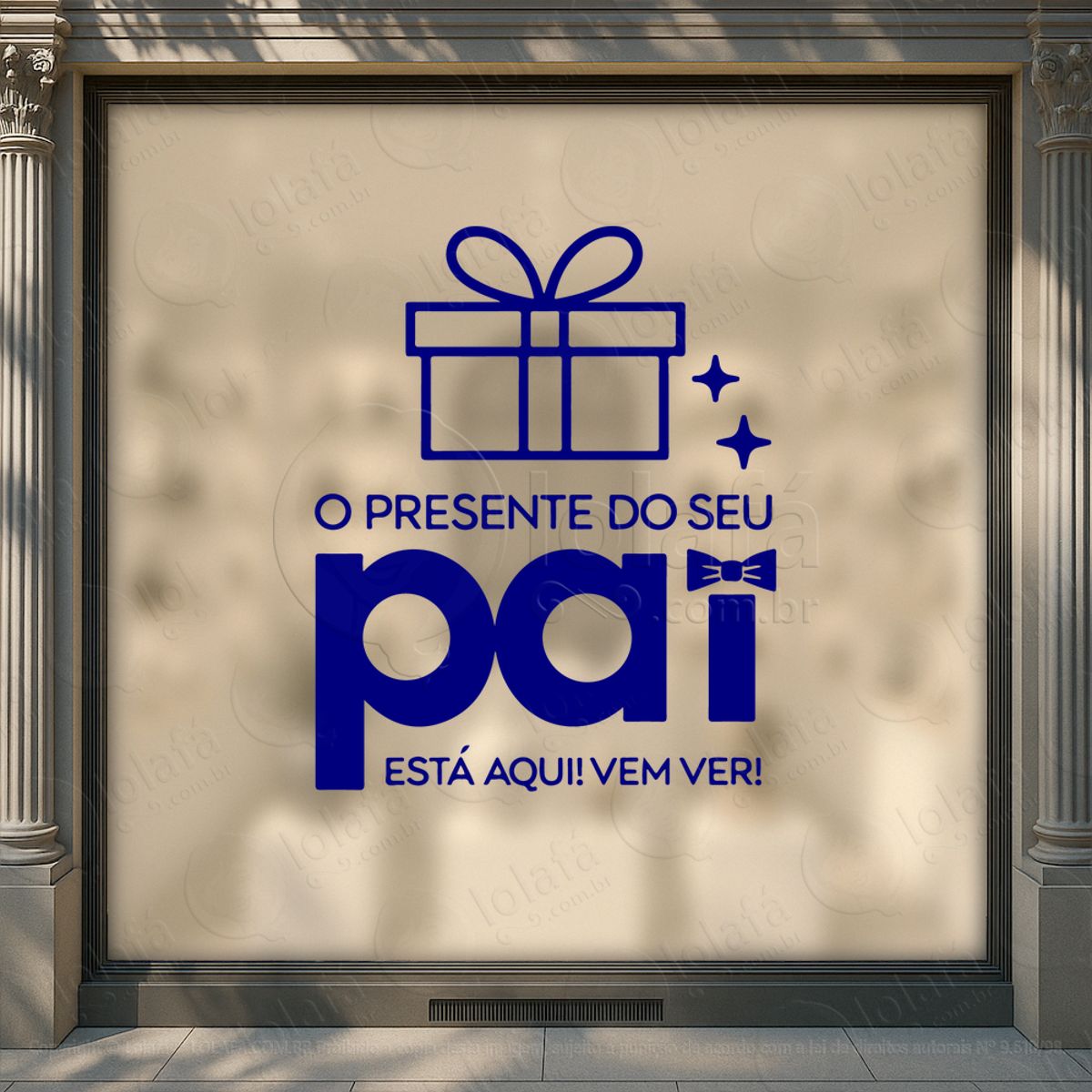 dia dos pais promoção decoração loja adesivos para vitrine dia dos pais mod:914