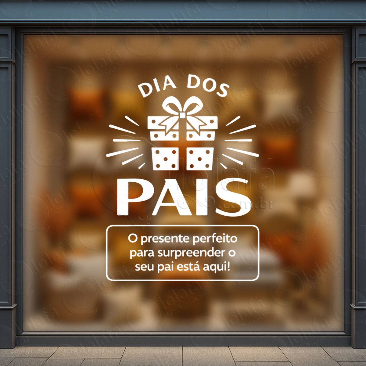 dia dos pais promoção decoração loja adesivos para vitrine dia dos pais mod:915