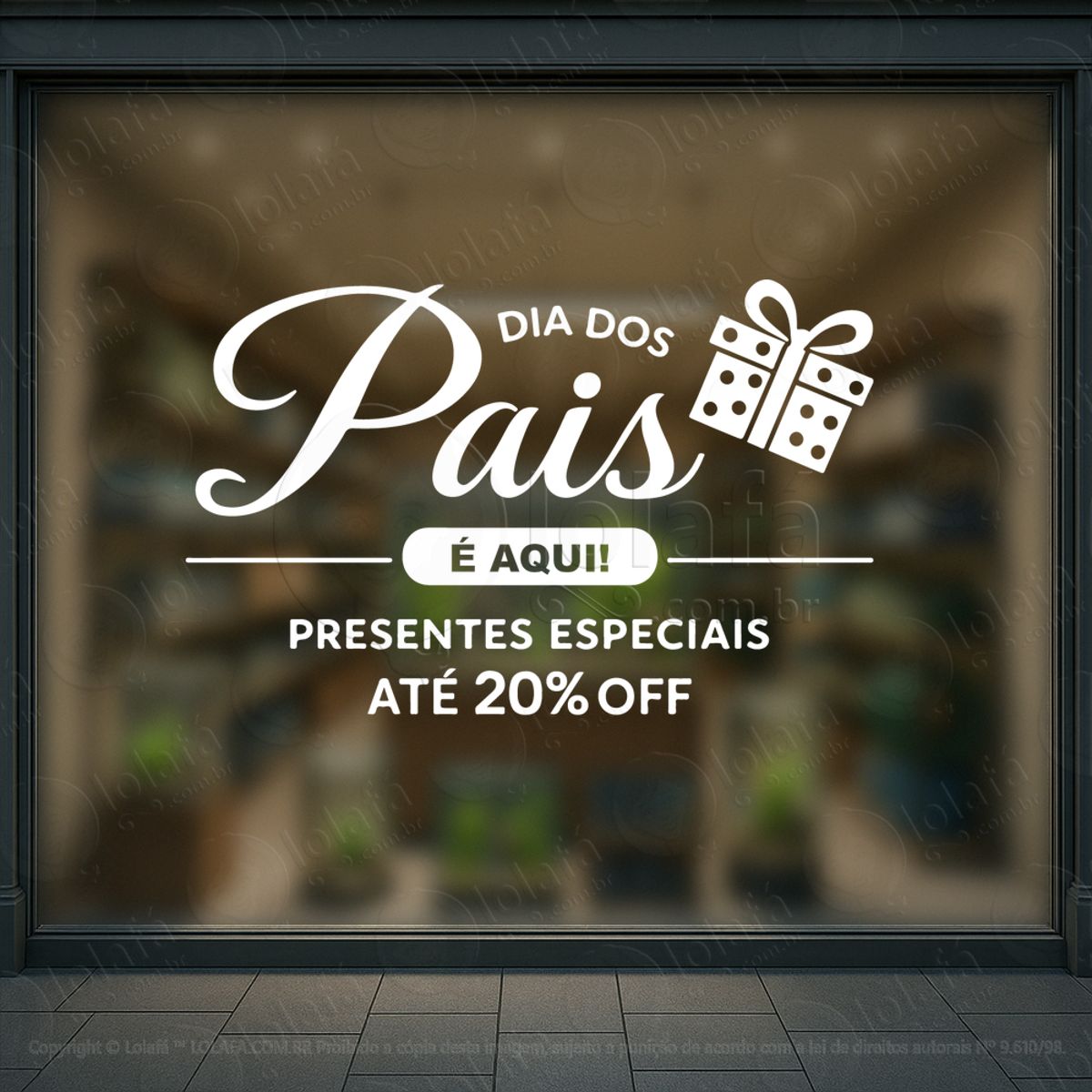 dia dos pais promoção decoração loja adesivos para vitrine dia dos pais mod:916