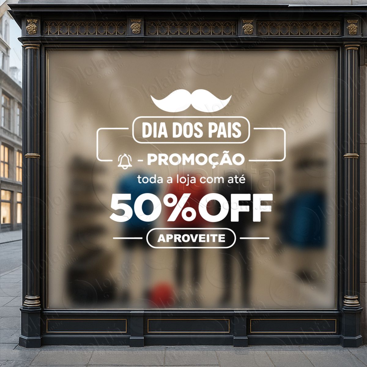 dia dos pais promoção decoração loja adesivos para vitrine dia dos pais mod:923