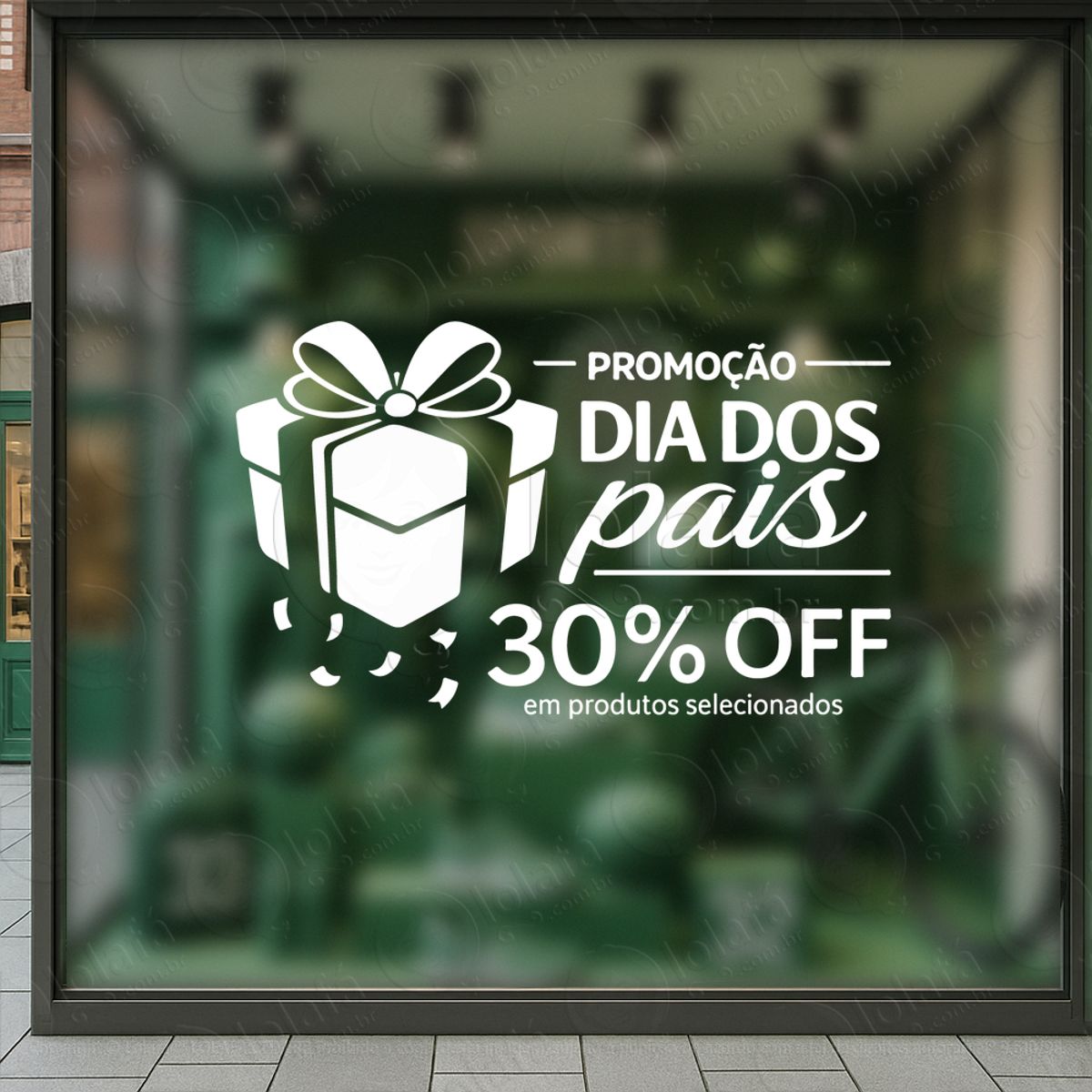 dia dos pais promoção decoração loja adesivos para vitrine dia dos pais mod:925